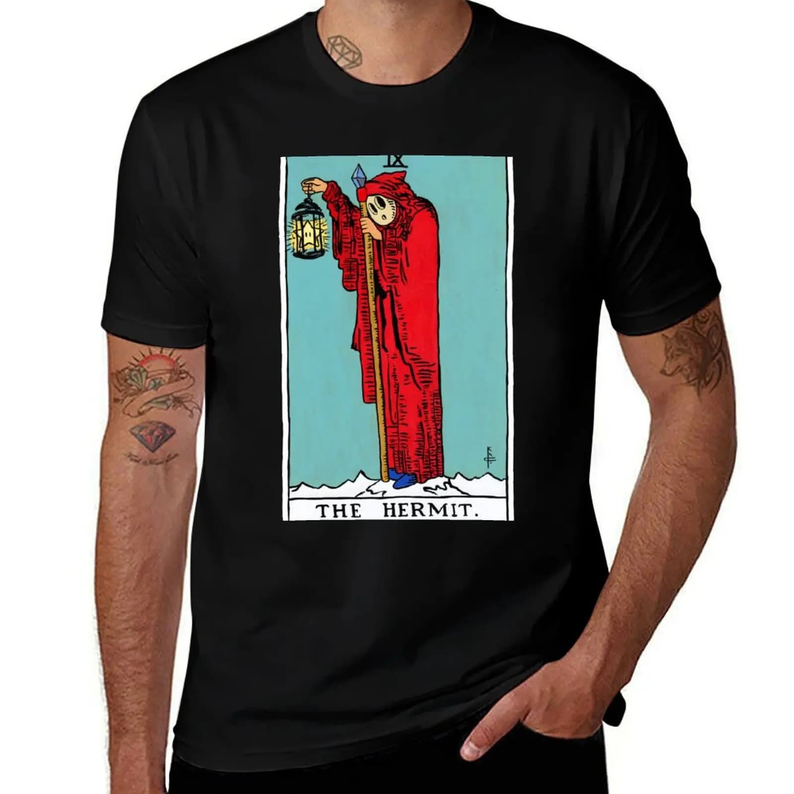 Tarot Card: T-shirt The Hermit, maglietta leggera per allenamento in palestra