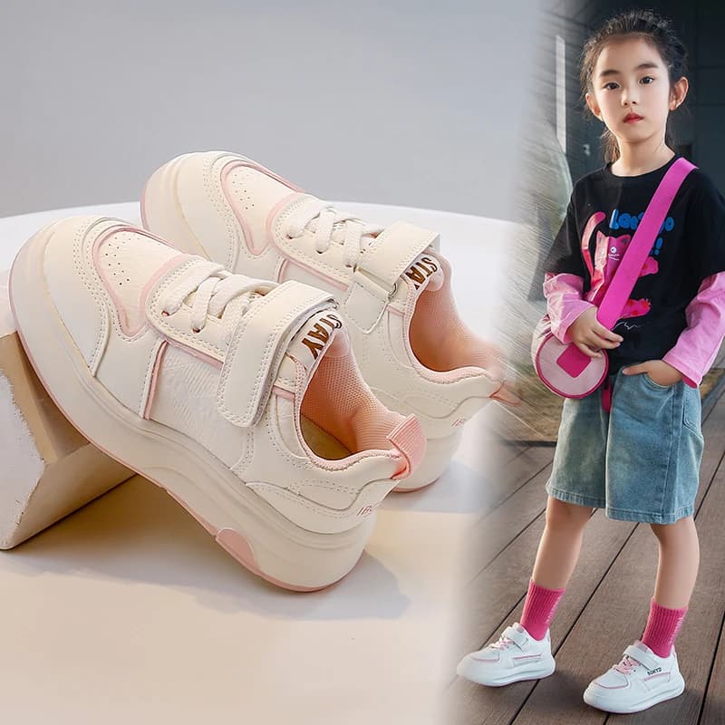 2025 Autumn New Children Casual Running Shoes Hook&Loop Comfortable Kids Sneakers Soft Sole Fashion Sports Shoes for Boys Girls