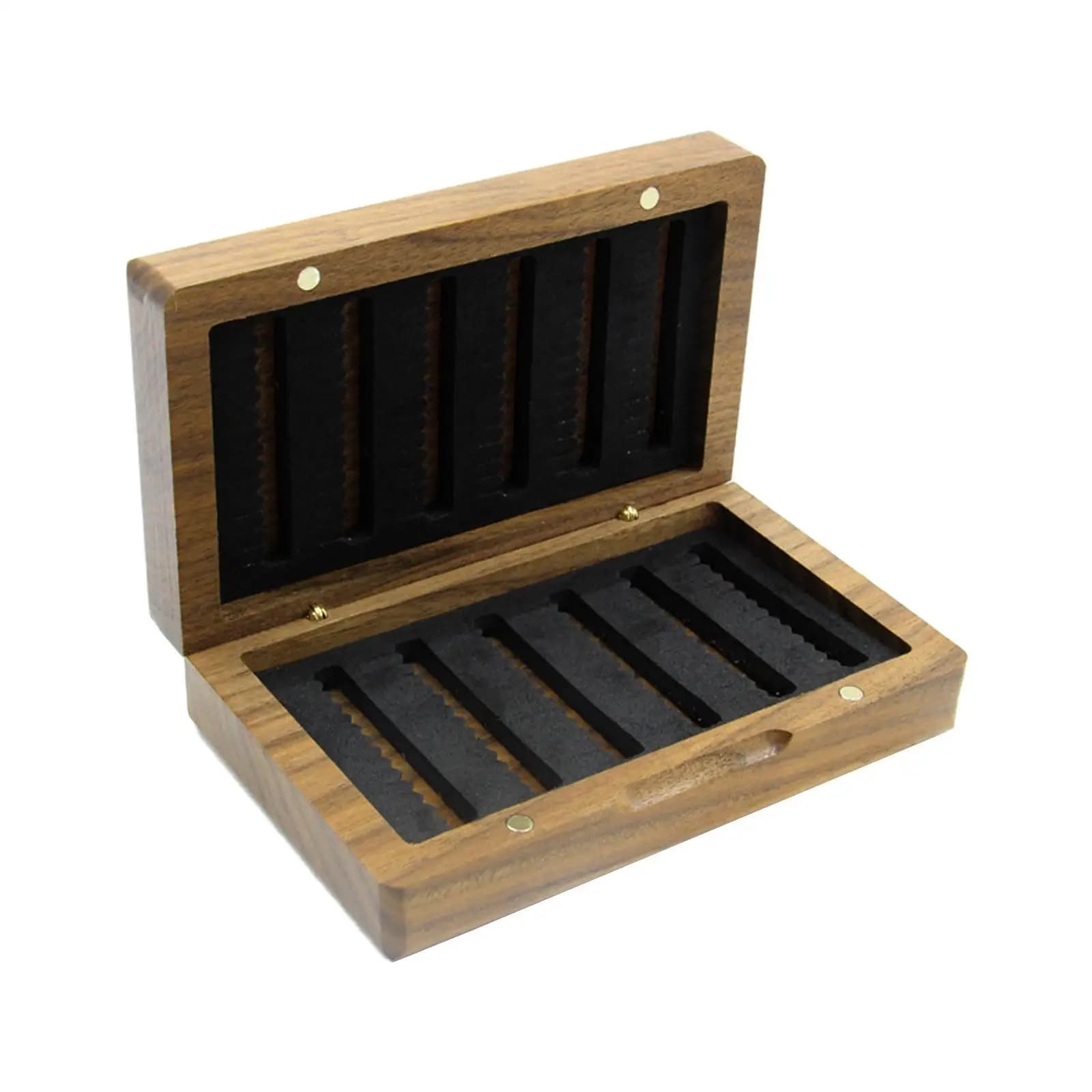 Fly Fishing Mosque Box Fly Fishing bait box Fly fishing bait Organizer for fly fishing bait Small container for double face wooden fishing equipment