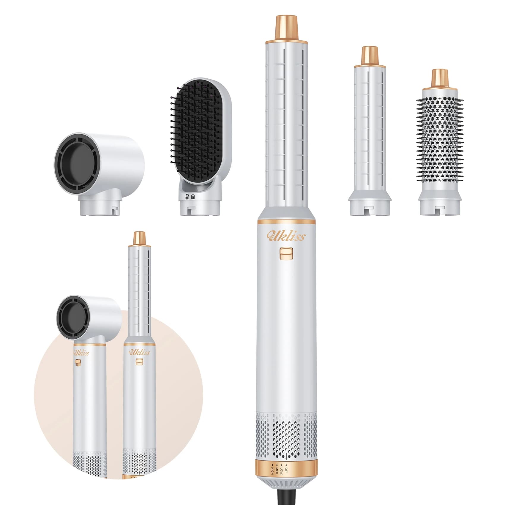 Hairdryer 5 in 1 Set comb hot iron curling professional Hairplate Styling tool for professional hairdryer for home use