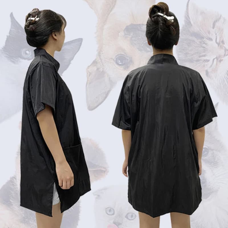 Impermeabile e traspirante Gatto Cane Toelettatura Pulizia Abiti da lavoro M/L/XL Pet Groomer Tuta Grembiule antistatico Negozio Uniforme Nuovo