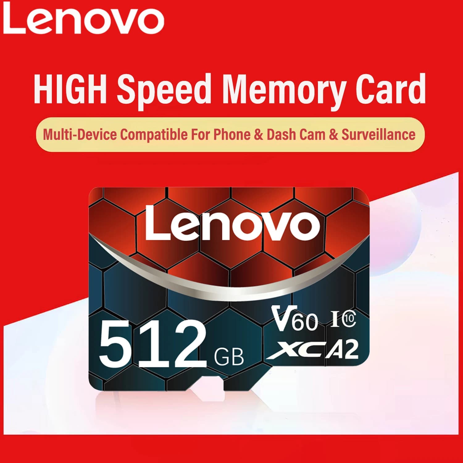 Lenovo U3 V60 Micro TF/SD Card Class 10 High Speed Flash Cards for Camera Drone Nintendo Switch Memory Card 128GB 256GB 512GB