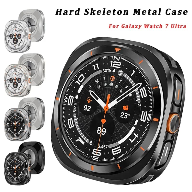 Custodia protettiva in lega di alluminio per Samsung Galaxy Watch Ultra 47mm Cover da uomo per SAMSUNG ULTRA 7 Accessori protezione schermo