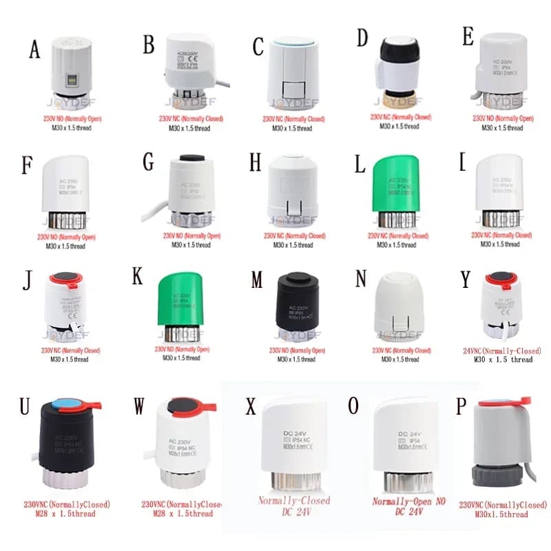 Collettore di riscaldamento multi stile 230 V/24 V termostato di azionamento elettrico multi stile normalmente aperto/normalmente chiuso