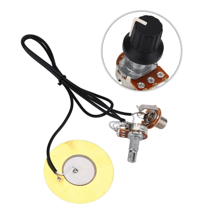 Trasduttore Piezoelettrico in Metallo da 50mm con Amplificatore Pre-cablato per Accessori Chitarra