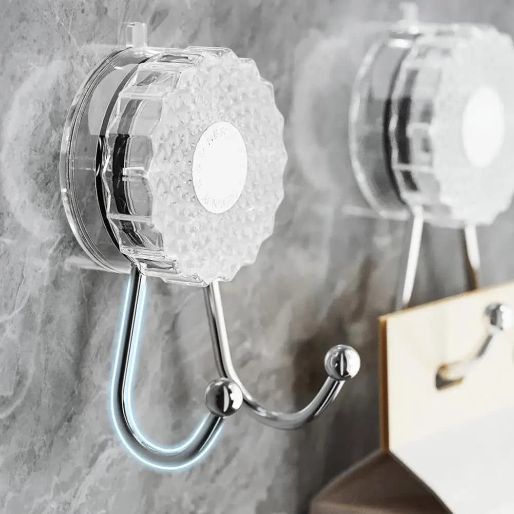 Ganci a ventosa, porta asciugamani, gancio da parete, porta carta igienica per appendere articoli da cucina e bagno, facile da installare, con ventosa, 2 pezzi