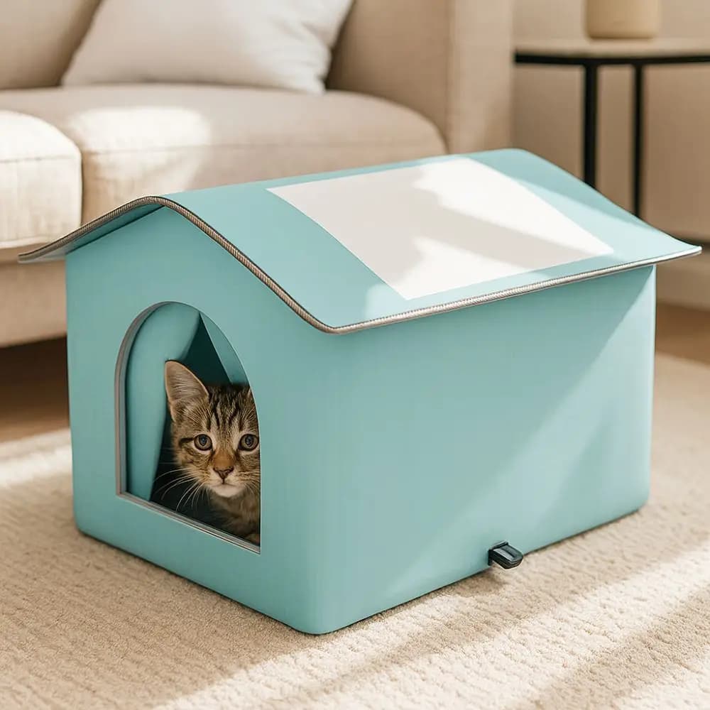 Nascondiglio per animali domestici, impermeabile, isolato, per gatti, pieghevole, chiuso, riparo per gatti, raffreddamento caldo, grotta per cani, campeggio