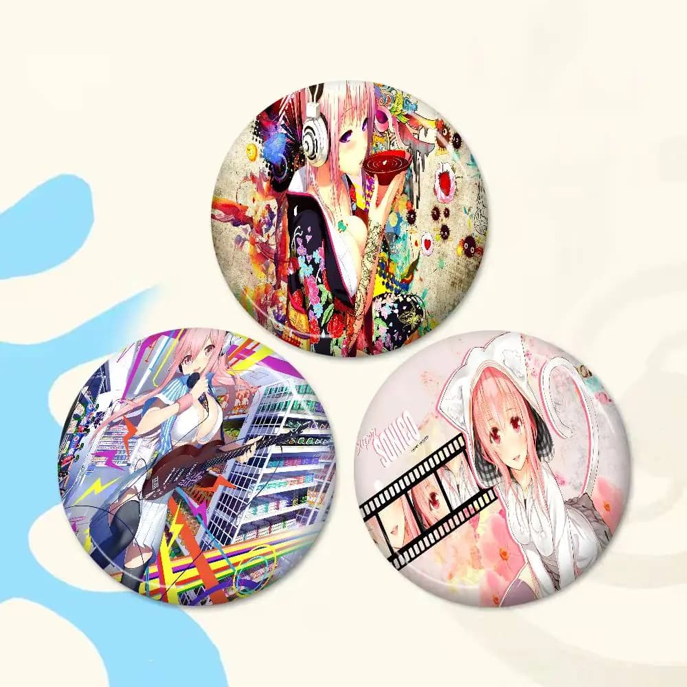 Super Sonico Anime Brooches Cute Cartoon Badge Jacket Jeans Lapel Pin Gift Accessorie