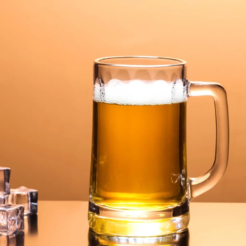 Creative Beer Glass Transparent Water Bottle With Handle Craft Beer Glass For Party Bar Drink Cup Cold Beverage Cup For Party Wine Glass