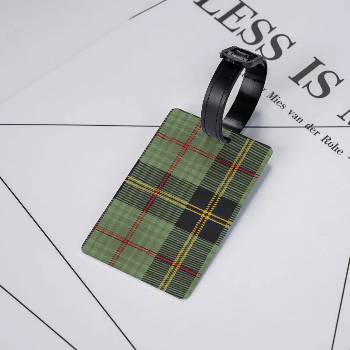 Etichette per Bagagli in Tartan Scozzese Classico, Accessori per Valigie, Tag per Bagaglio da Viaggio, Porta Etichetta con Nome e Indirizzo