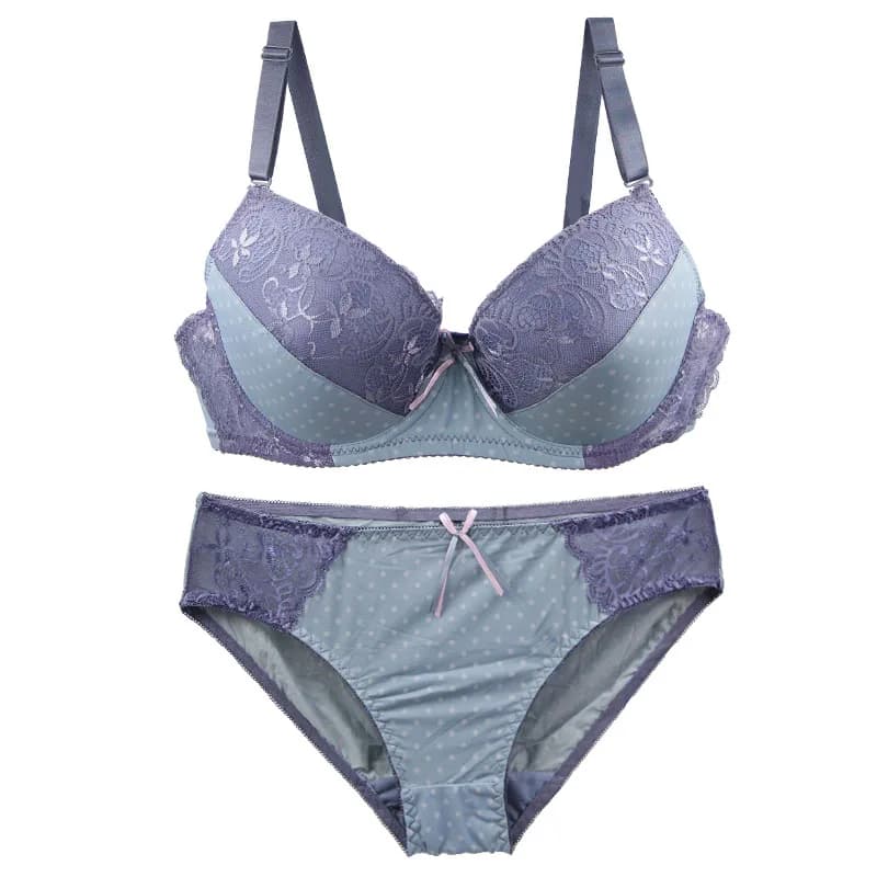 2023 New Sexy Lace Dot Floral Push Up Bra set per le donne intimo Plus Size Lingerie CDE Cup ferretto reggiseno Lingerie