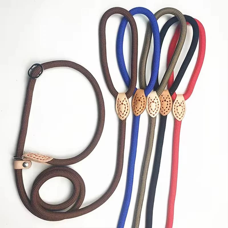 Heavy Duty Braided Slip Dog Leash 1.5M/1.8M Training Rope Lead Wear Resistant Walking Traction Leashes For Medium Large Dogs