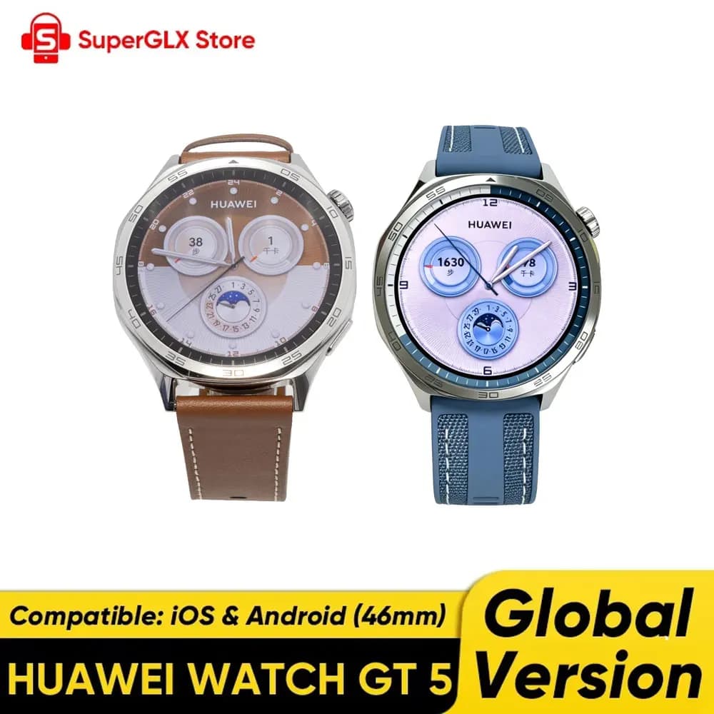 Versione globale HUAWEI WATCH GT 5 Smartwatch Schermo AMOLED 41mm/46mm Mappa integrata Replay Messaggio Compatibile con iOS e Android