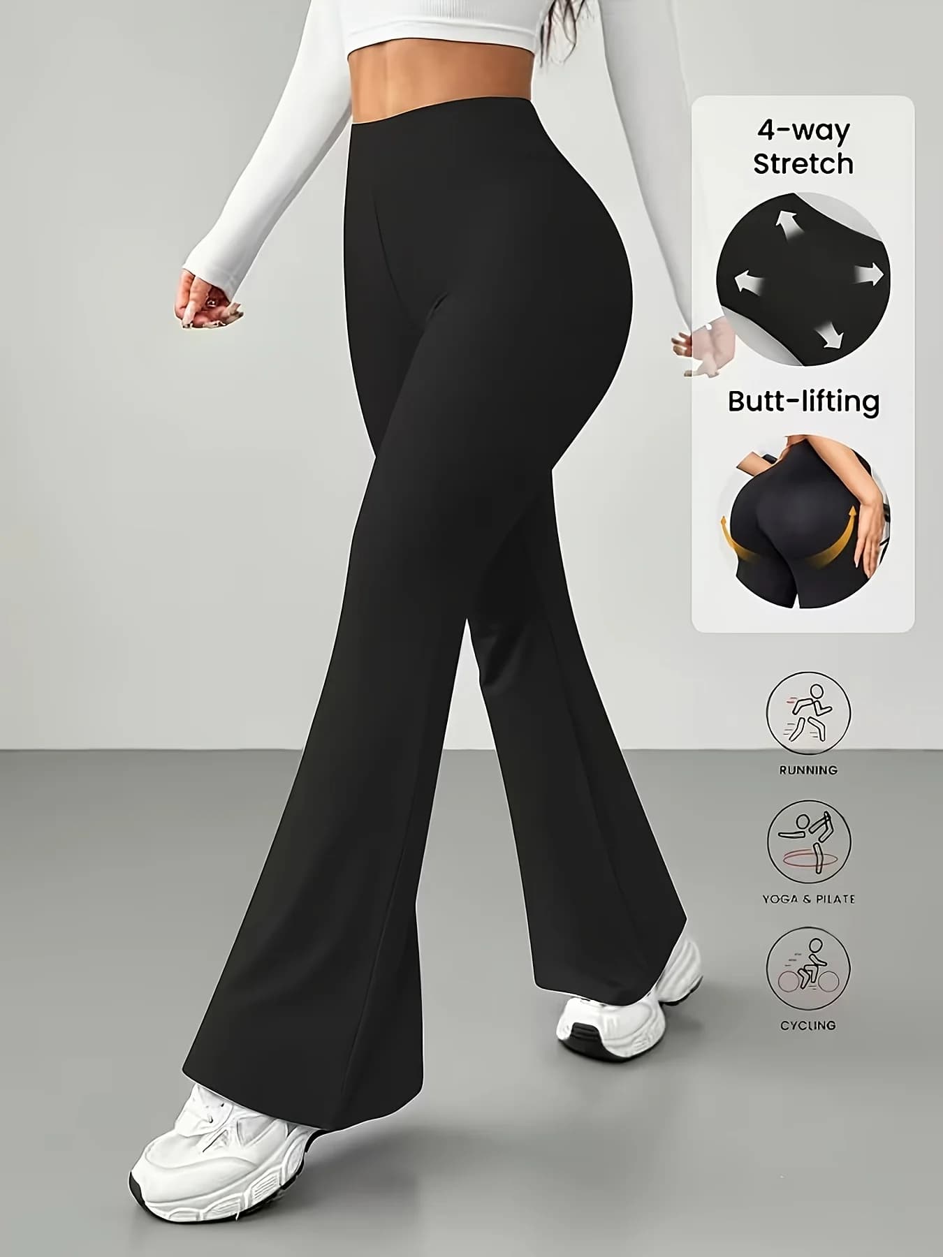 Nuovi pantaloni sportivi per il supporto di addome e fianchi, pantaloni da yoga, pantaloni base traspiranti e ad asciugatura rapida, pantaloni casual da donna