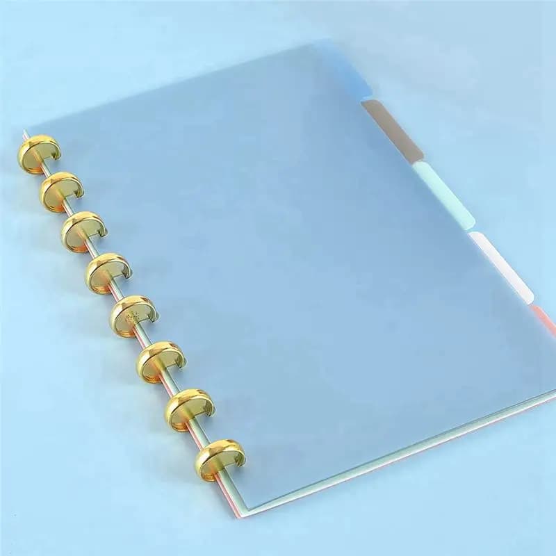 ABNQ 20 Pezzi Dischi Dorati per Rilegatura, Anelli in Plastica per Quaderni e Agende, Scrapbooking (Oro)