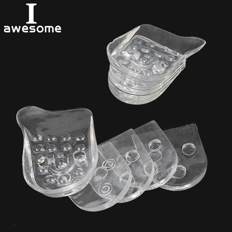 Increases the height Comfortable transparent heel cushion 5 layers High adjustable insole Silicone gel inserts Liftable shoe cushions Interior