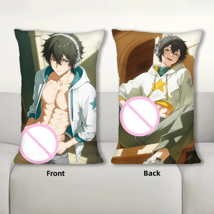 Fodere per cuscini Kawaii Anime Ricardo·M·Lu - Stampa simpatico personaggio dei cartoni animati per decorazioni per divano e letto 40x60