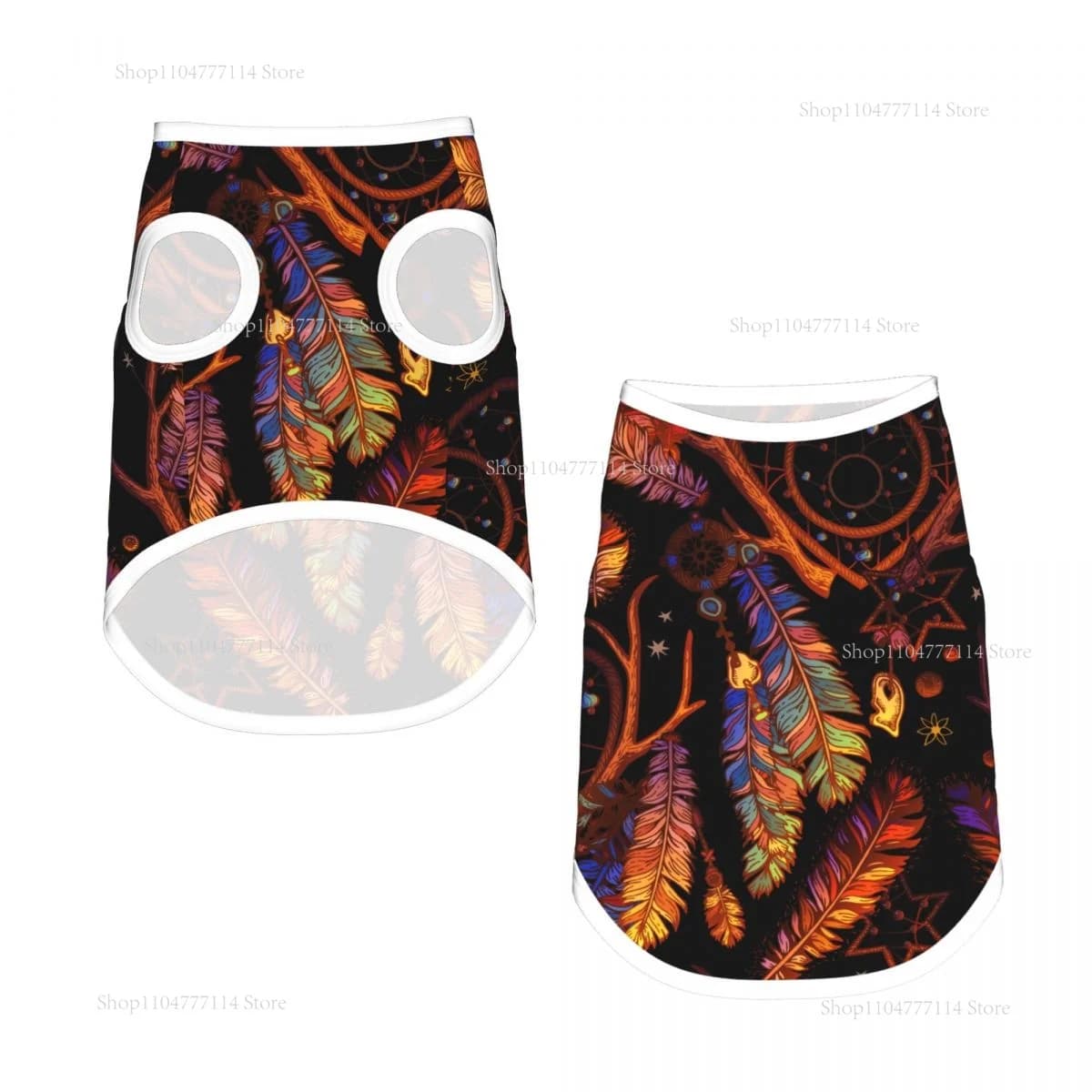 Summer Cat Dog Clothes Breathable Dog Vestes Puppy Cats Vest Chihuahua Tribal Boho Dream Catcher Pug Sport Shirts