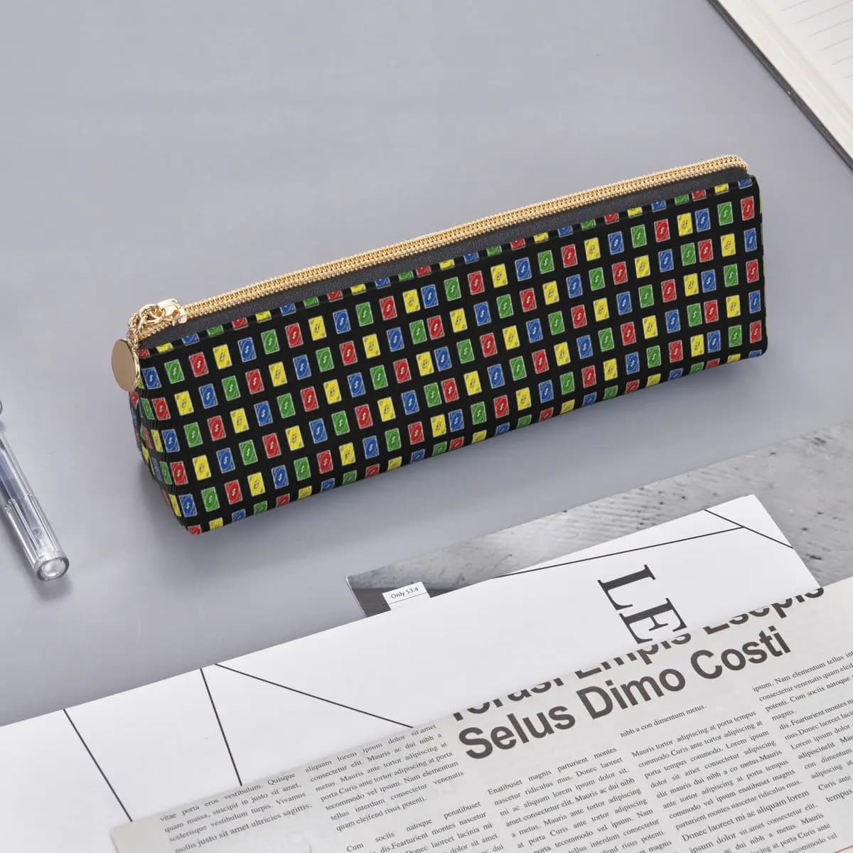 Uno Reverse Cards Pencil Case Pencil Pouch Storage Stationery Supplies Pen Box Pencil Bag for Studen School