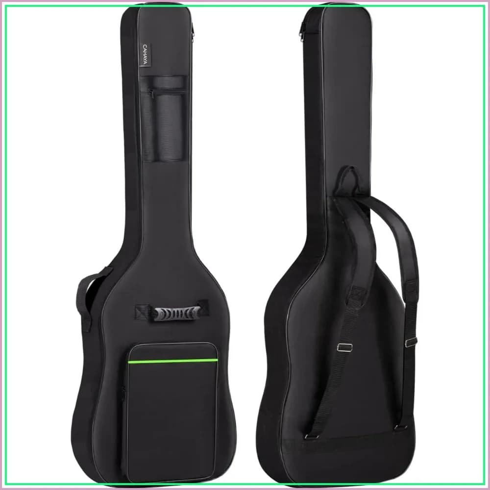 Padded Electric Bass Guitar Bag 0.3in Padding Black Backpack Soft Case for 43-46in Bass