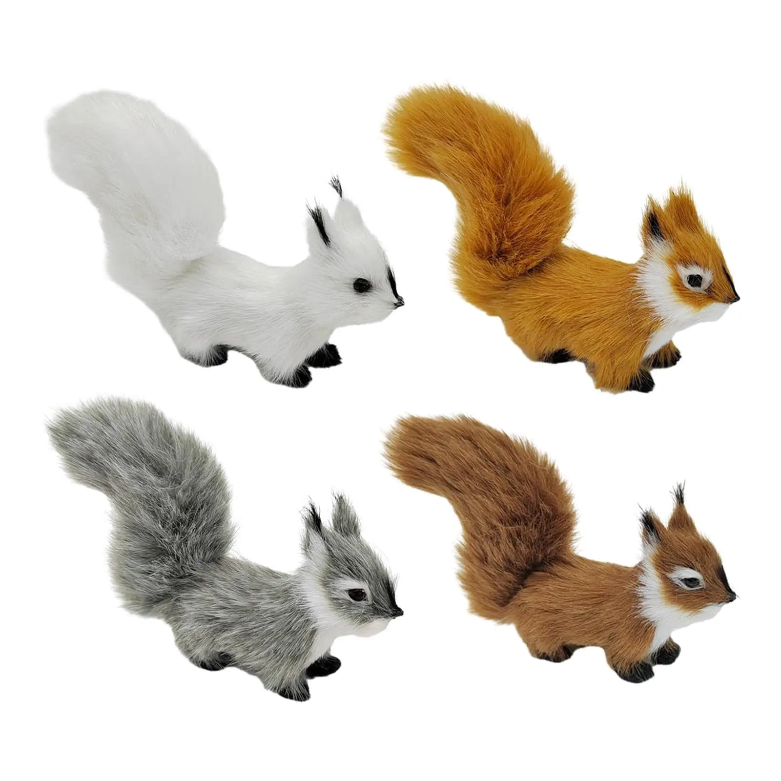 Ornamento di scoiattolo di peluche Scoiattolo di peluche da tavolo per feste di Natale