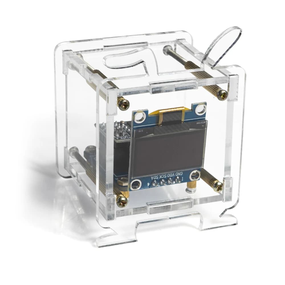 Electronic Watch Mini ESP8266 with OLED Display 0,96 Inch, Support Network Wi-Fi 2.4G, with Case - Fun Fa-da-te Sawing Kit with Funny Components