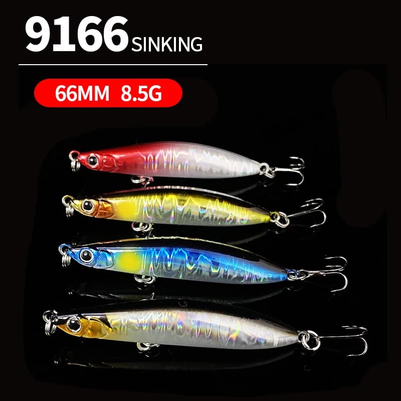 Affondamento lento Bastone Matita Esche 8.5g 66mm Acqua salata Trota Bass Esca dura artificiale Wobbler Pesca Isca Swimbait Attrezzatura da pesca