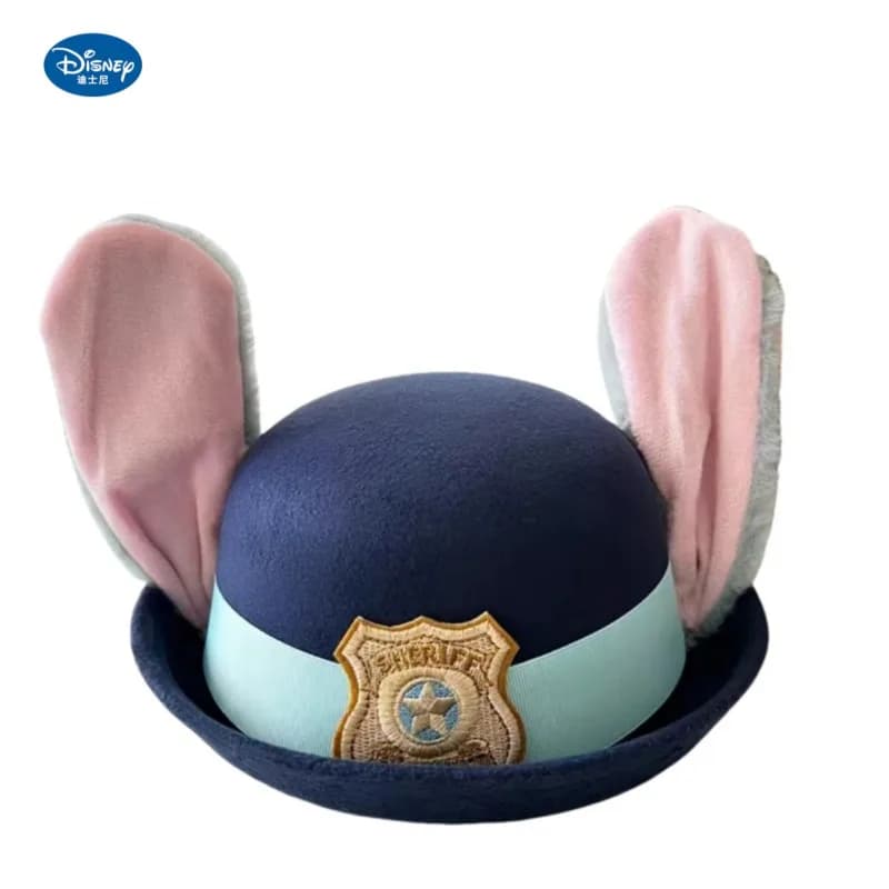 Zootopia Judy Hopps animazione periferica creativa carina orecchie di coniglio tridimensionale cappello a bombetta femminile dolce semplice copricapo