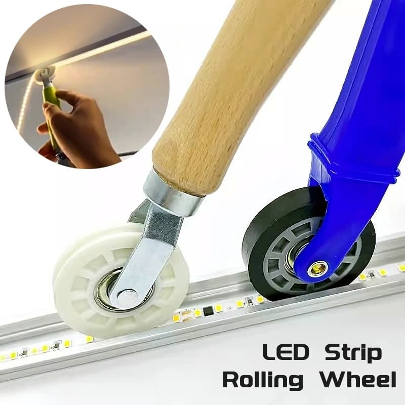 Rullo con maniglia ruota in gomma 6-8mm Striscia LED Strumento di installazione Profilo in alluminio Nastro in silicone Fix Barra rigida Accessori per montaggio lampada