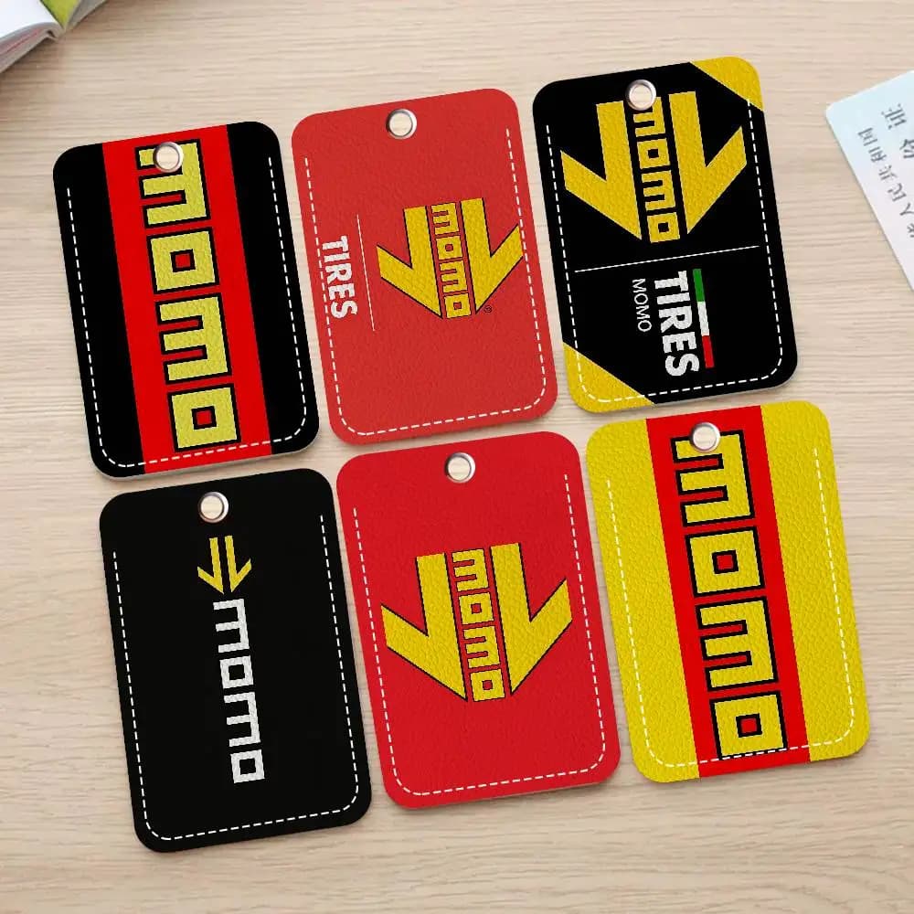 Portacarte personalizzato Momos Tires, adatto per carte bancarie, carte della metropolitana, carte degli autobus, porta badge, portachiavi