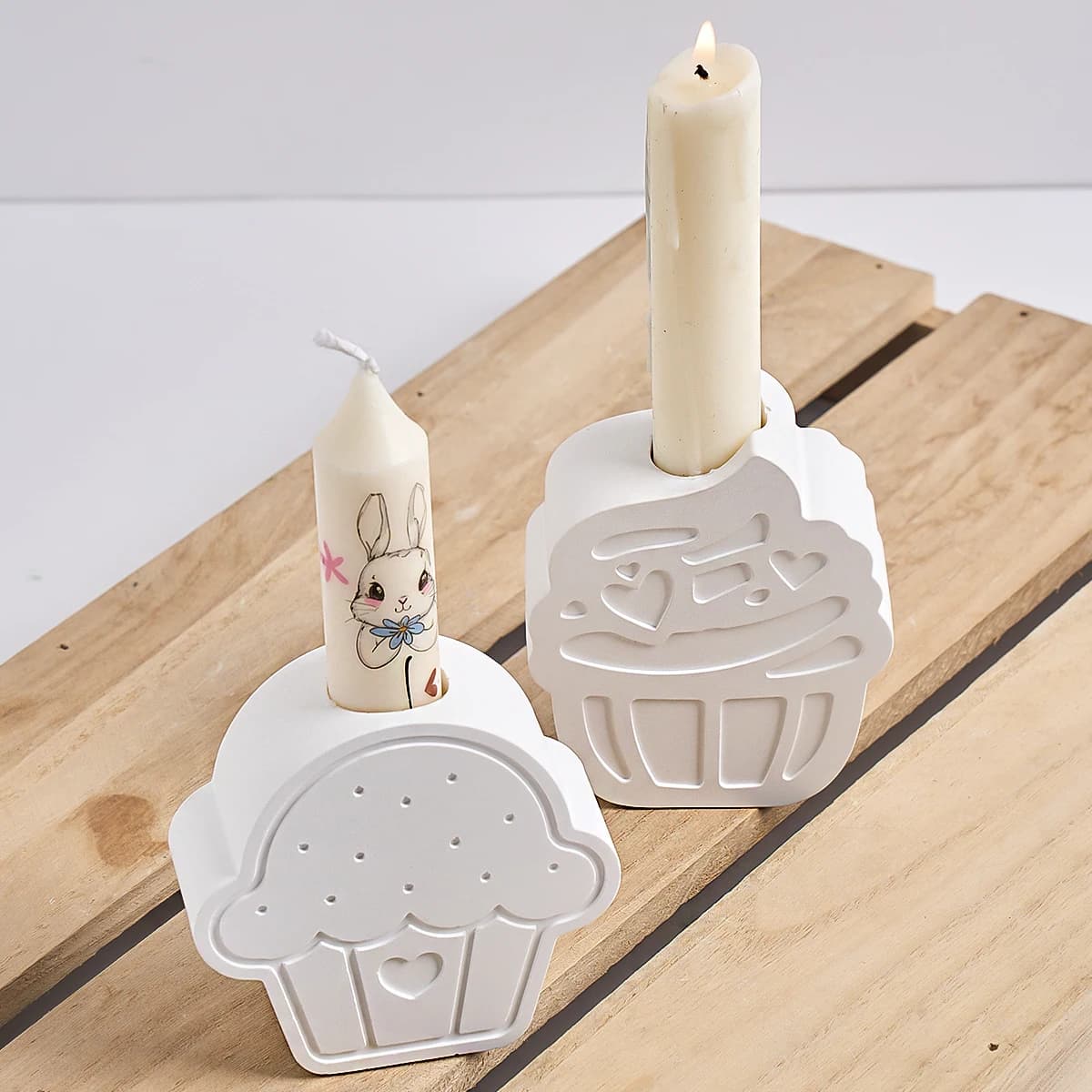 3D Tazza di carta Torta Gelato Candeliere Stampo in silicone Fai da te fatto a mano Creativo Gesso Cemento Colata Stampo per candeliere Decorazioni per la casa