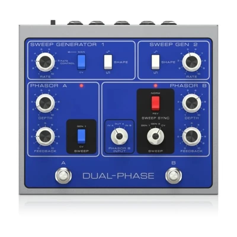 Authentic Dual Analog Phase Shifter with 12 Opto-Couplers for For Keyboards, Guitar, Drum Machines