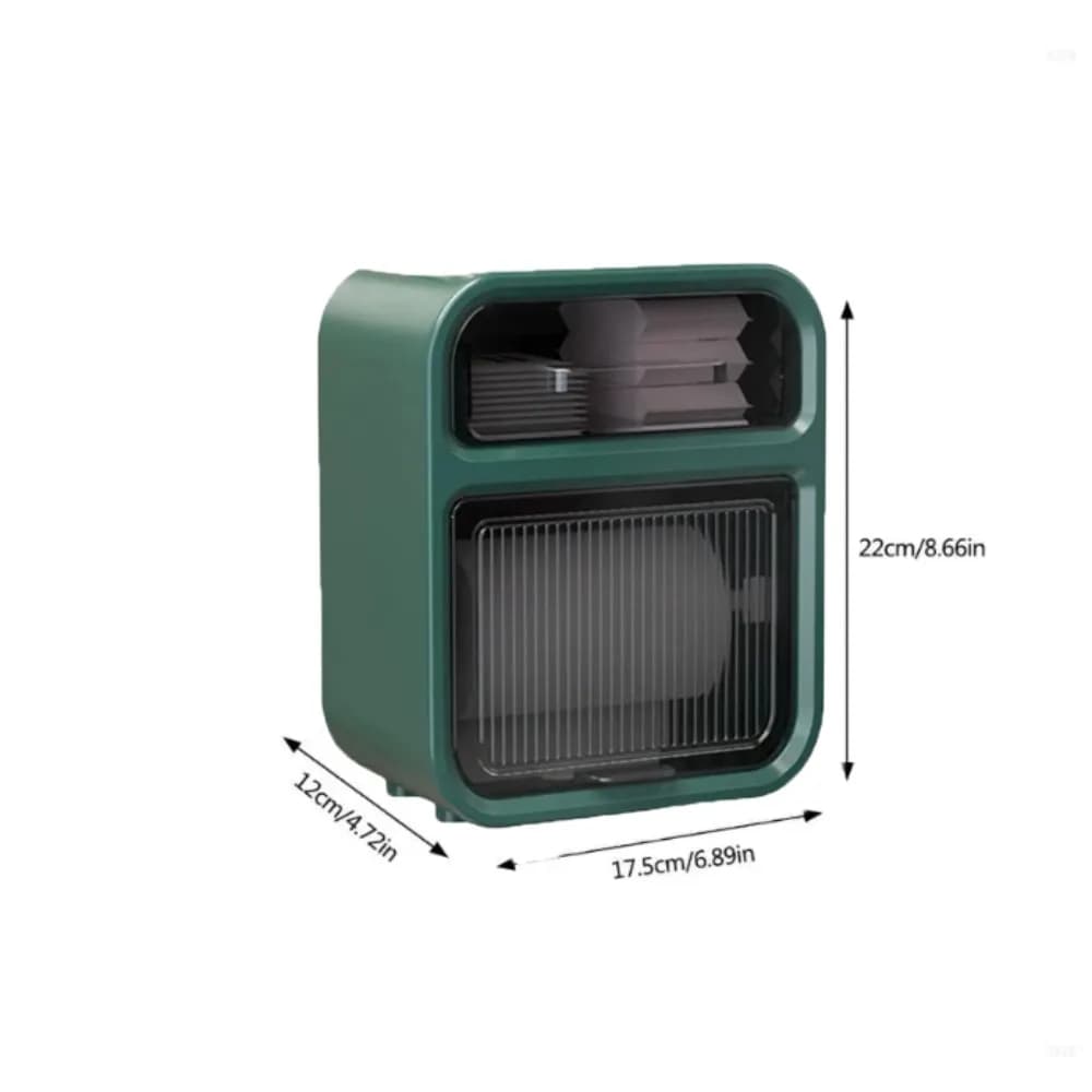 Dispenser di Fazzoletti Impermeabile a Cassetto, Porta Assorbenti Igienici da Parete, Porta Rotolo di Carta Igienica, Design Impermeabile