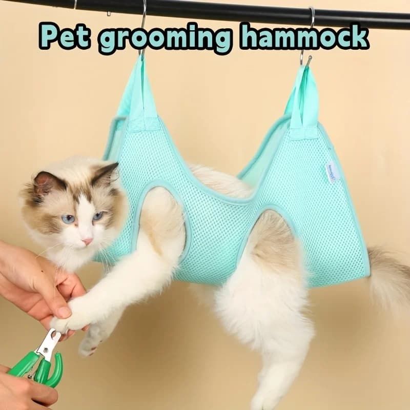Pet Grooming Hammock Harness for Dogs Cats Nail Trimming Adjustable Grooming Hammock for Bathing Ear Cleaning Pet Care Supplies