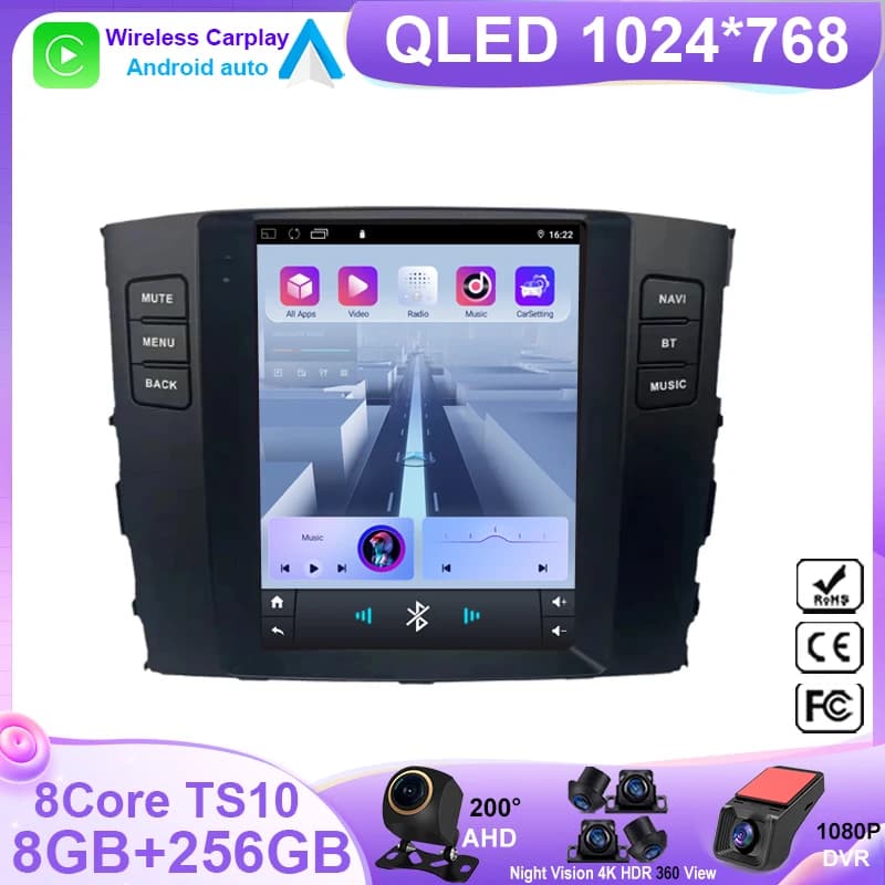 9,7 "Per Mitsubishi Pajero 4 V80 V90 2006-2014 Navigazione de Radio de coche per lettore de coche Navigazione Multimedia 2din