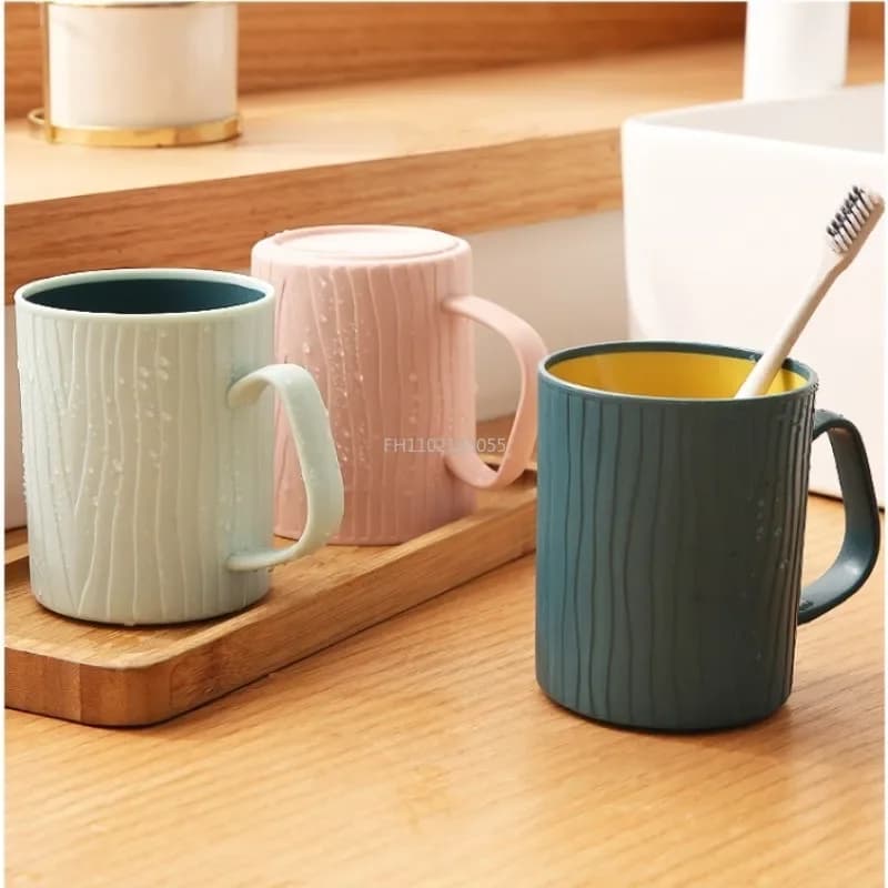1 pz porta spazzolino per tazza di lavaggio coppia portatile tazze per lavaggio bocca tazza per spazzolino in plastica accessori per il bagno