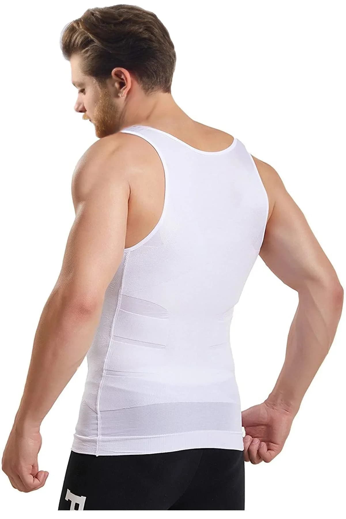 Canotta Modellante Compressiva da Uomo Senza Cuciture, Sottoveste Dimagrante con Controllo Pancia e Vita, Maglia Modellante per Perdita di Peso