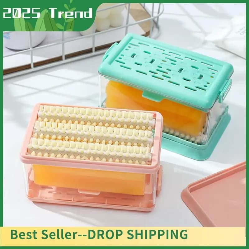 AA14 New Multifunction Foam Soap Box Foam Storage Box Roller Foam soap dispenser Free Hand Laundry Tool