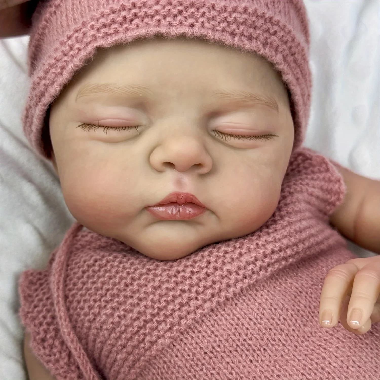 BZDOLL 48 CM Asleep Reborn Baby Doll For Girl Vinyl Limbs Cloth Body Bebe Fashion Handmade Birthday Gift Play House Bedtime Toy