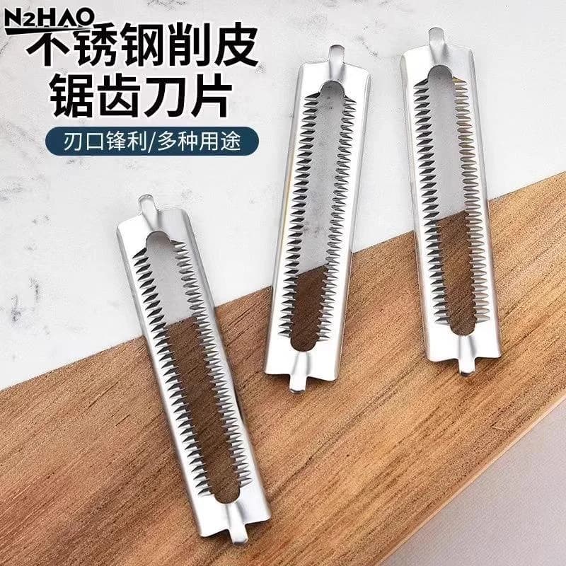 Set di 10 Lame di Ricambio in Acciaio Inox per Pelapatate Doppio, Sbucciatore per Asparagi, Utensili Multifunzionali per Pelatura, Accessori da Cucina