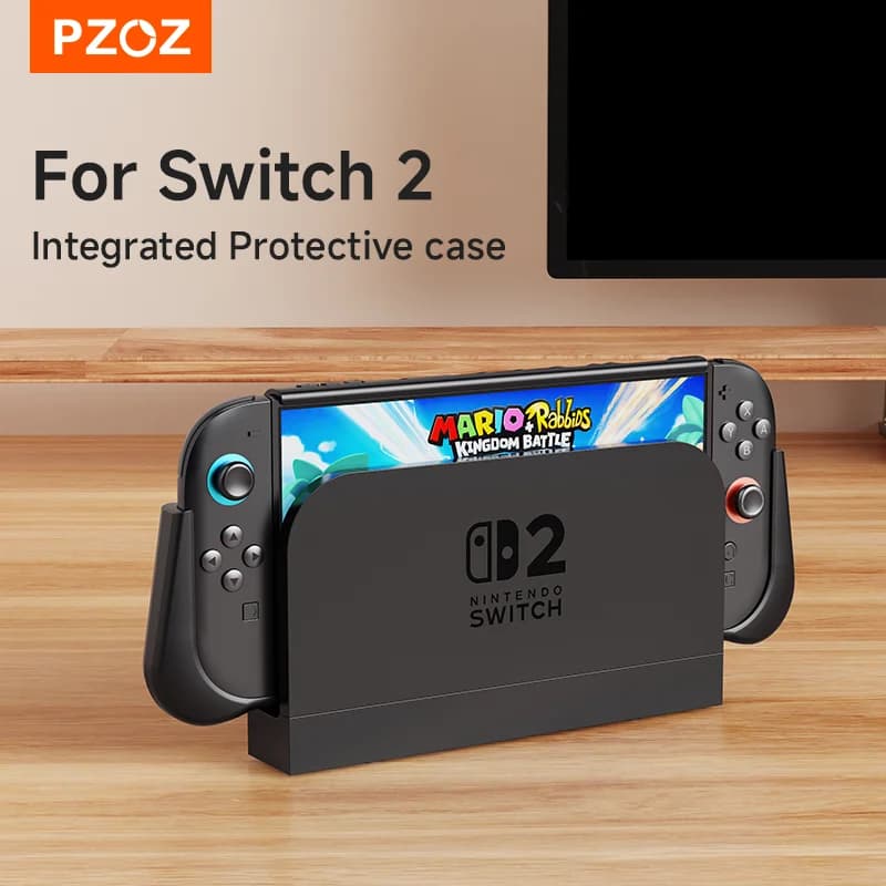 Custodia porta PZOZ per Nitendo Switch 2 Custodia OLED Supporto maniglia rimovibile Custodia protettiva Dock collegabile Accessori ultrasottili