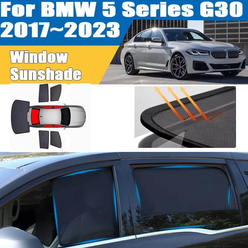 Accessori per BMW Serie 5 G30 2017~2023, Parasole per Parabrezza con Rete Isolante Termica, Protezione UV, Accessori Auto