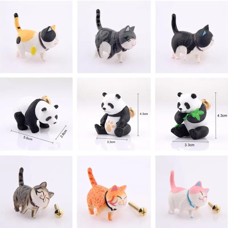 Maniglia per porta in cartone Panda a forma di gatto Maniglie per porte Maniglie con base in ottone per armadio da cucina Armadio Guardaroba Maniglie per cassetti