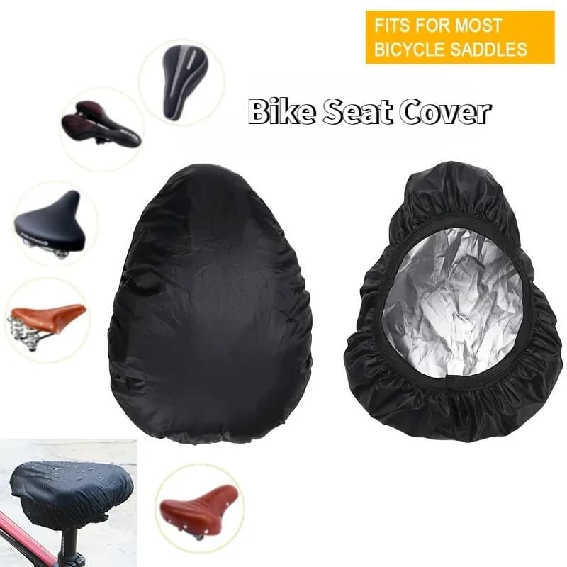 10PCS Bike Seat Cover Bicycle Seat Waterproof Cover Bike Cushion UV Protective Rain Cover Saddle Elastic Dust Rain Resistant