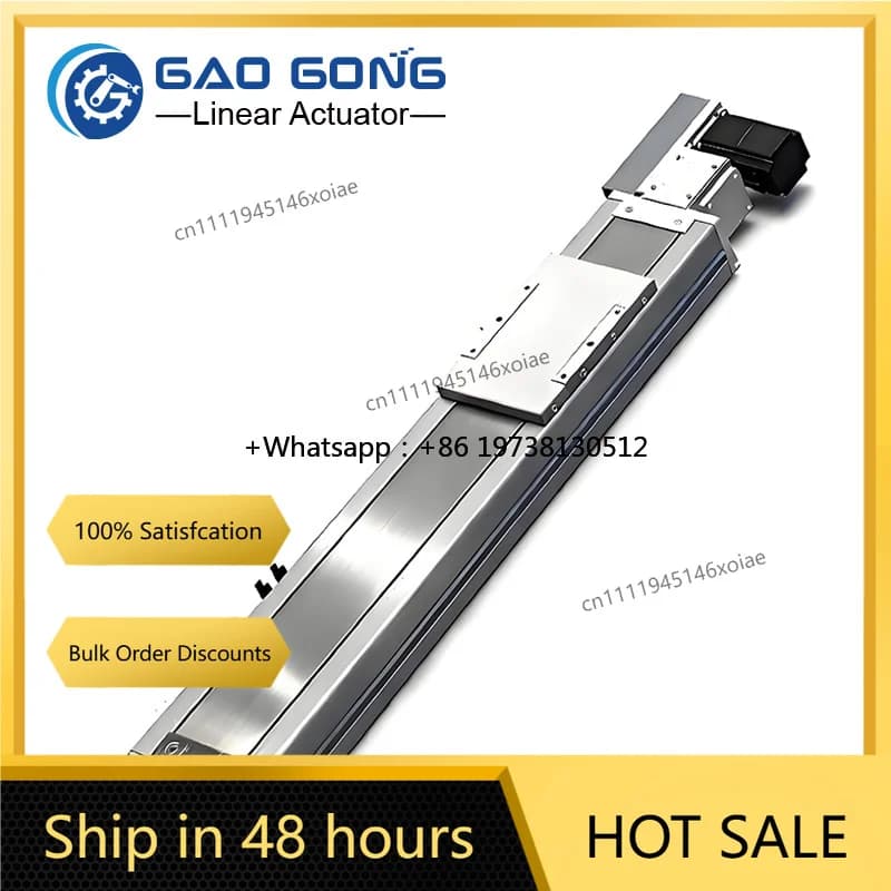 GAOGONG High Speed Long Stroke High Efficiency Timing Belt Drive Rail Linear Guide Sliding Table Linear Robot Actuator Aluminum