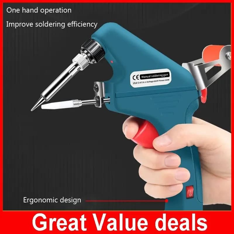 Saldatore Automatico 110V/220V 60W/80W US/EU con Pompa per Stagno per Riparazione Circuiti Stampati e Fai-da-Te