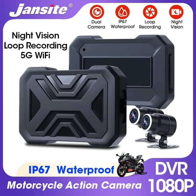 720P/1080P Telecamera per moto DVR Full Body IPX7 Impermeabile Moto Registrazione WiFi GPS Dash Cam Videoregistratore di guida Scatola nera