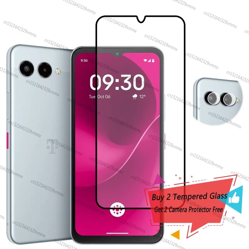 Vetro protettivo a copertura totale per T-Mobile T Phone 3, pellicola protettiva in vetro temperato per T-Mobile T Phone 3, pellicola per obiettivo T-Mobile T Phone 3