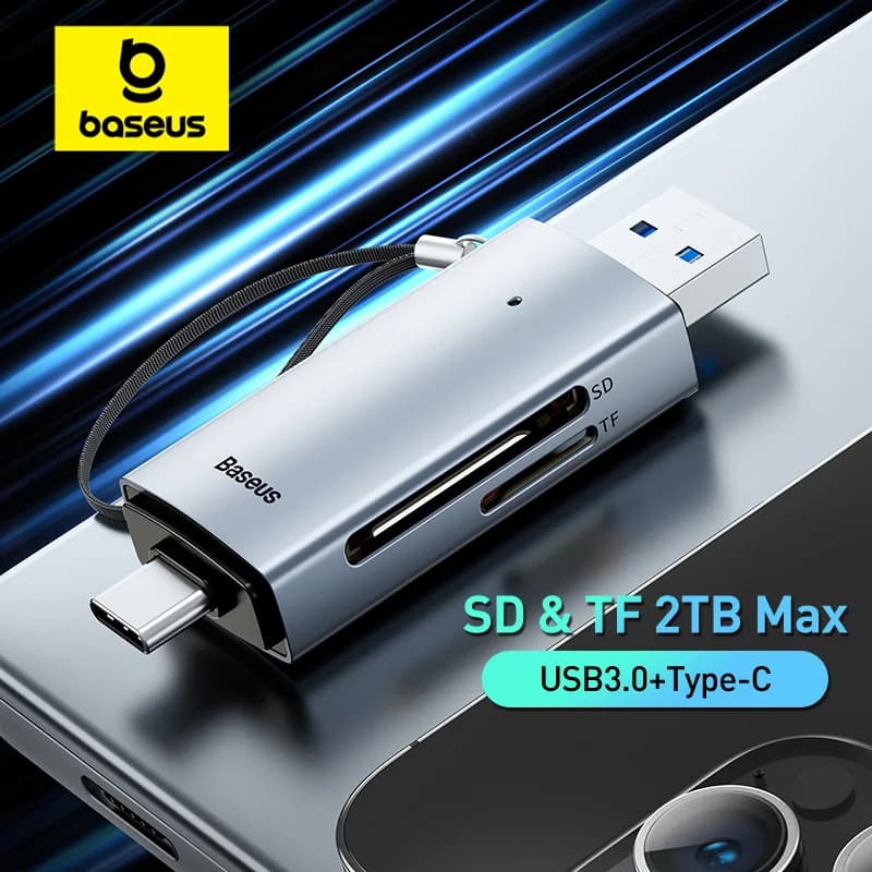 USB C and USB3.0 card reader to SD Micro SD card device TF 104 MB/s 2 TB Smart card reader for laptop accessories