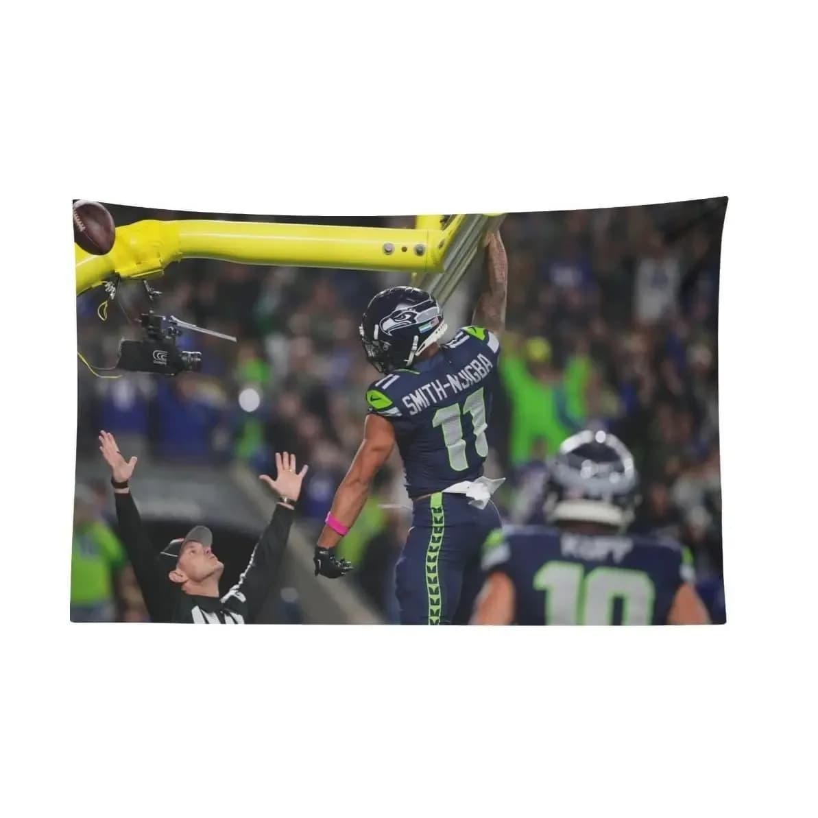 Jaxon Smith-Njigba JSN Dunk Touchdown Celebration Iconic Moment Wall Flag - Sports History Tribute Home Decor Wall Tapestry, Backdrop Decoration, Room Decor Gift for Athlete Fans